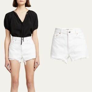 GRLFRND from REVOLVE Helena High Rise Cutoff Short in Topanga White